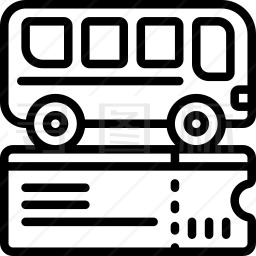 公共汽车票图标