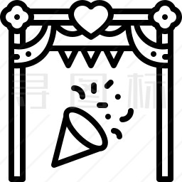 婚礼拱门图标