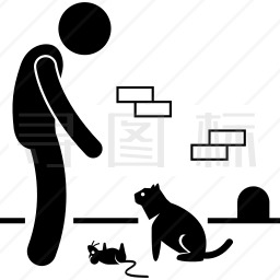 抓住老鼠的猫图标