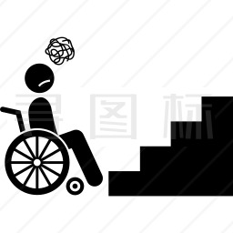 不方便上楼梯图标