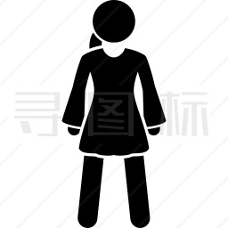 穿着连衣裙的女人图标