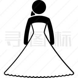 穿着礼服的女人图标