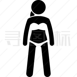 穿着内衣的女人图标