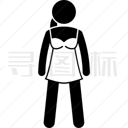 穿着内衣的女人图标