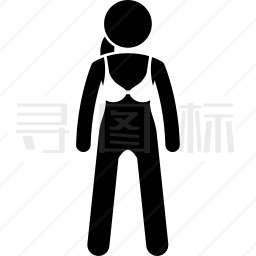 穿着内衣的女人图标