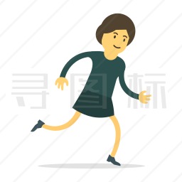 跑步的女人图标