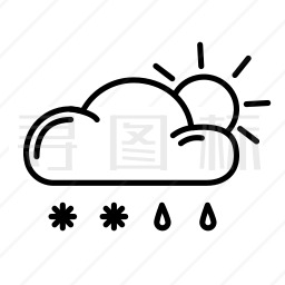 雨夹雪图标