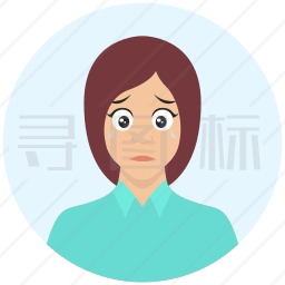 悲伤的女人图标