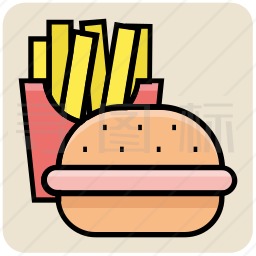 汉堡薯条图标
