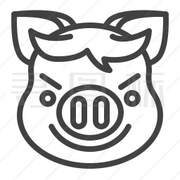 微笑的猪图标