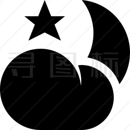 多云的夜晚图标