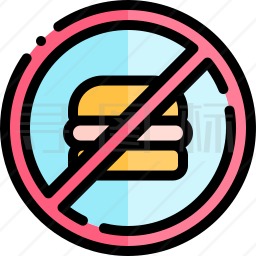 禁止垃圾食品图标