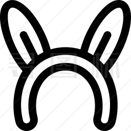 兔耳发箍图标