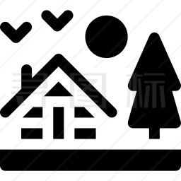 木制的房子图标