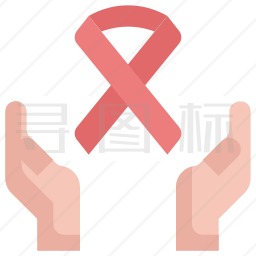 艾滋病红丝带图标