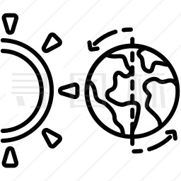 太阳与地球图标