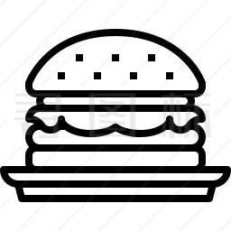 素食汉堡图标