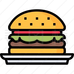 素食汉堡图标
