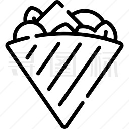 油炸玉米粉饼图标