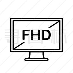 FHD显示器图标