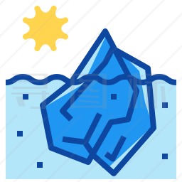 冰山融化图标