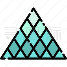 罗浮宫金字塔图标