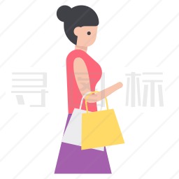 购物的女人图标