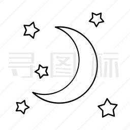 月亮星星图标