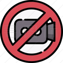 禁止拍照图标