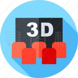 3D电影图标