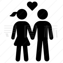 情侣logo图案一左一右图片