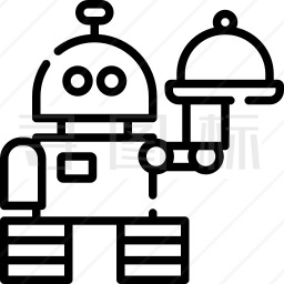 机器人服务员图标