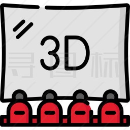 3D电影图标