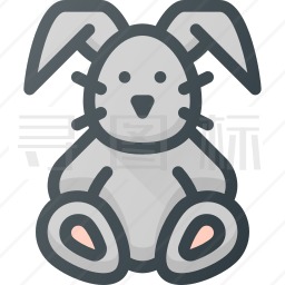 玩具兔子图标