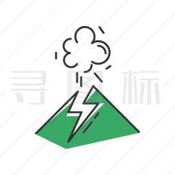 火山喷发图标