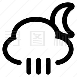 晚上下雨图标