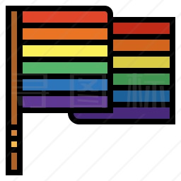 彩虹旗帜图标