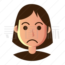 悲伤的女人图标