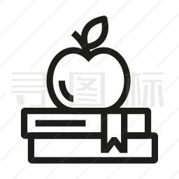 苹果与书图标