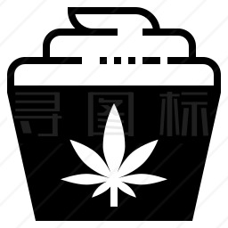 含有大麻的甜点图标