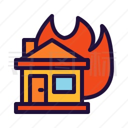 起火的房子图标