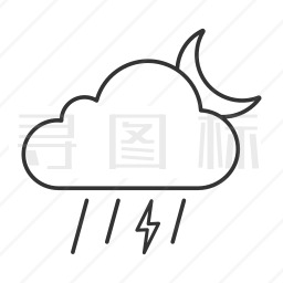 雷雨图标