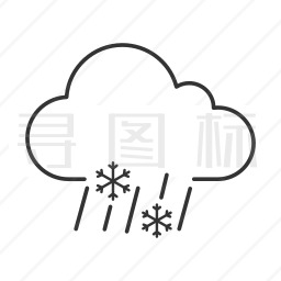 雨夹雪图标