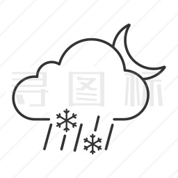 雨夹雪图标