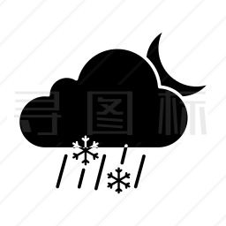 雨夹雪的图标符号图片