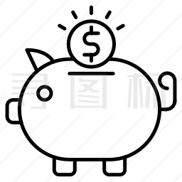 小猪存钱罐图标