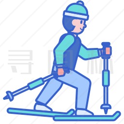 滑雪运动员图标