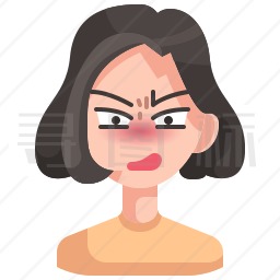 愤怒的女人图标