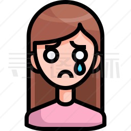 哭泣的女人图标