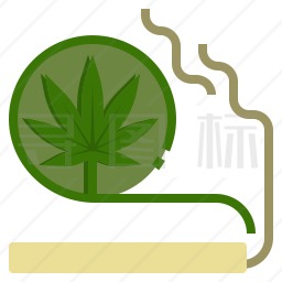 添加大麻的香烟图标